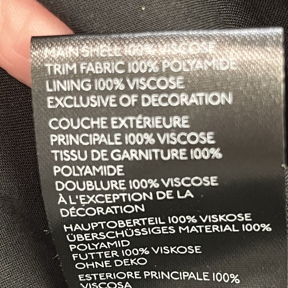 Anthropologie Lacy V-Neck Black Floral Mini Dress Long Sleeve Size 16 NEW - Picture 9 of 11